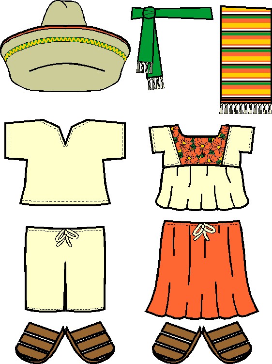Fiesta Paper Doll Friends