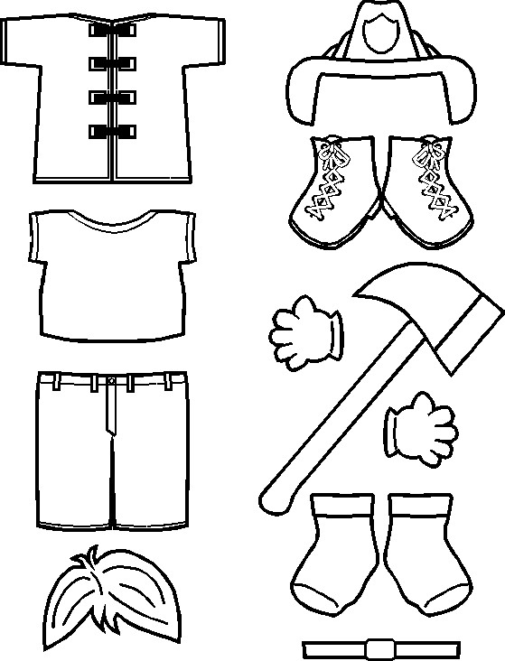 Fireman Paper Doll Friends