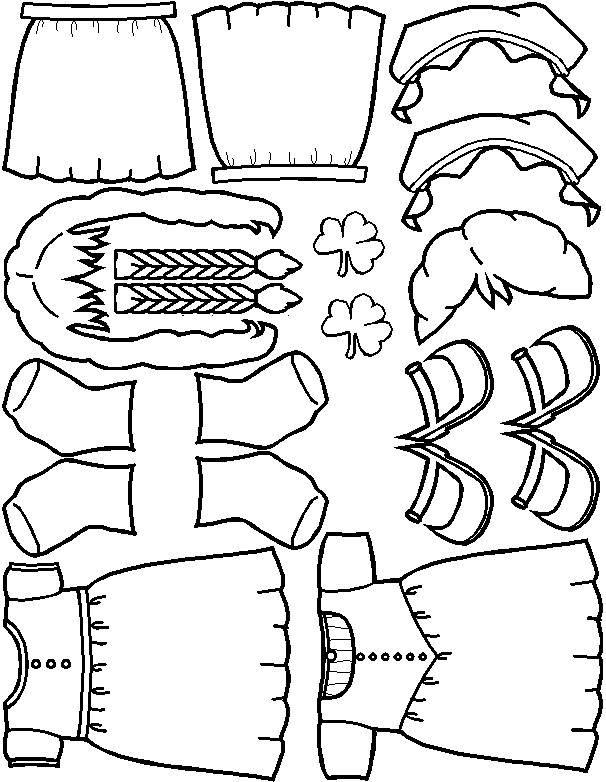 Leprechaun Paper Doll Friends - MakingFriendsMakingFriends