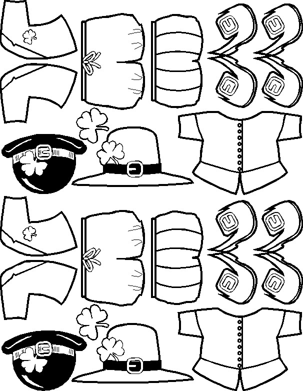 Leprechaun Paper Doll Friends