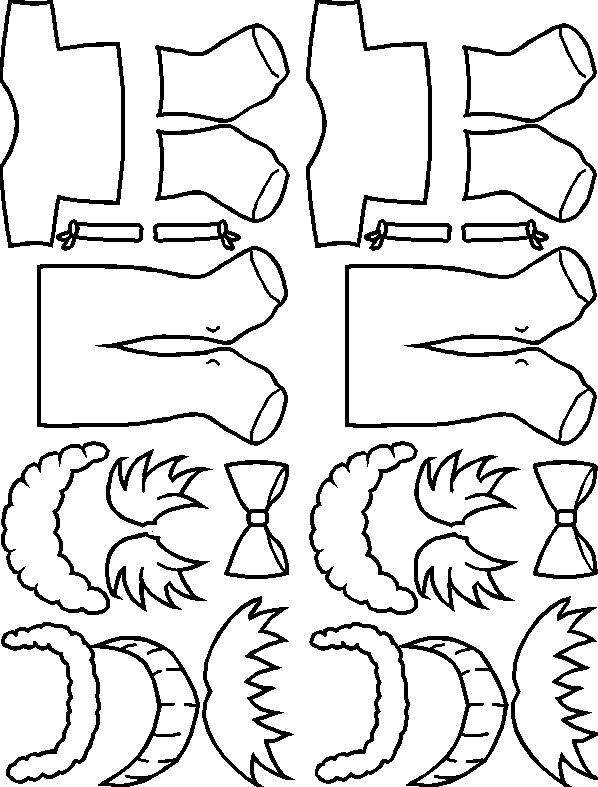 Leprechaun Paper Doll Friends hairstyles