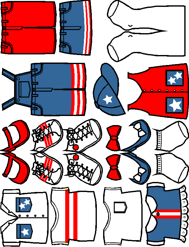 Patriotic Paper Doll Friend