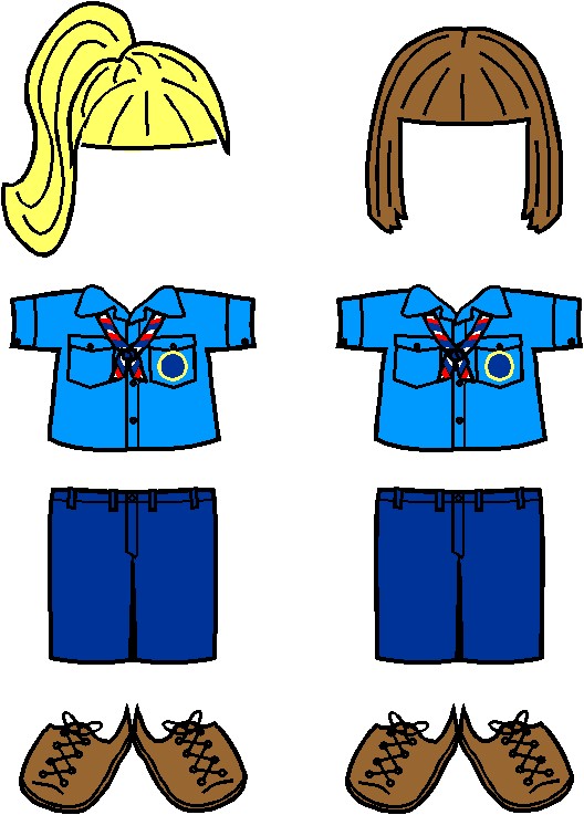 Russian Girl Guide Paper Doll Friends