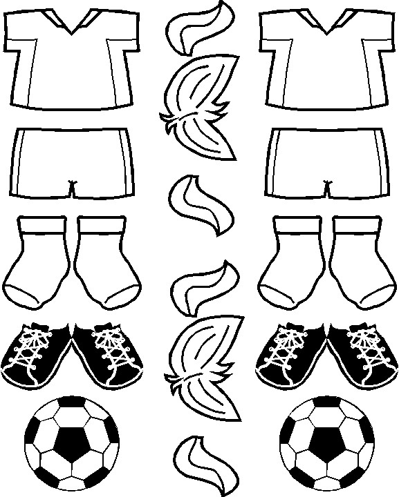 Soccer Paper Doll Friends