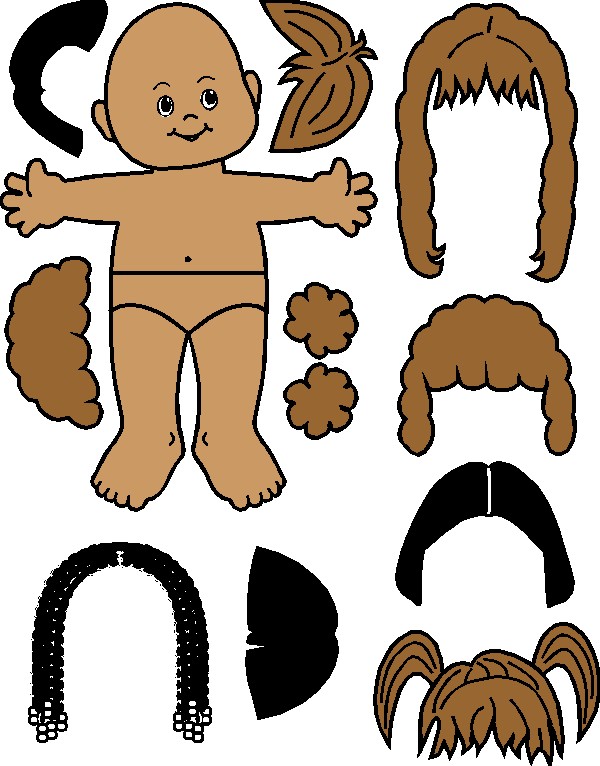 Tan Body with many choices for Hair