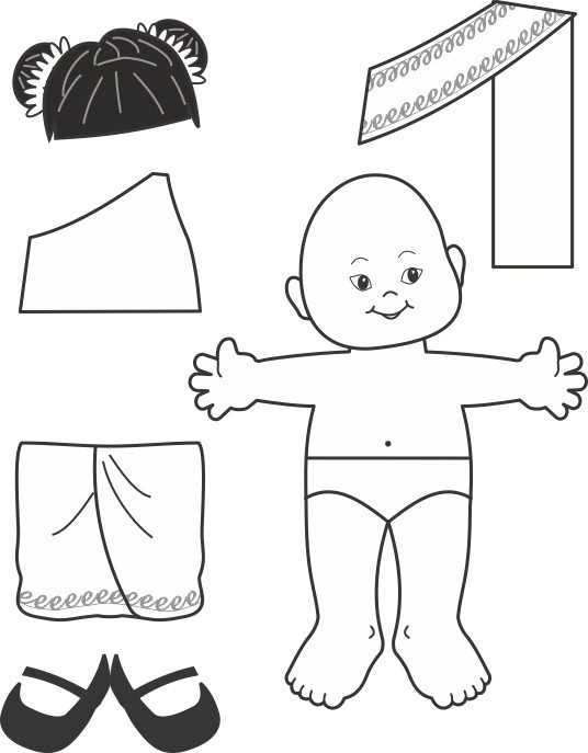 Thai Paper Doll Outline