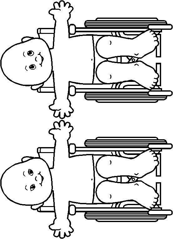 Friends in WheelChairs to Color