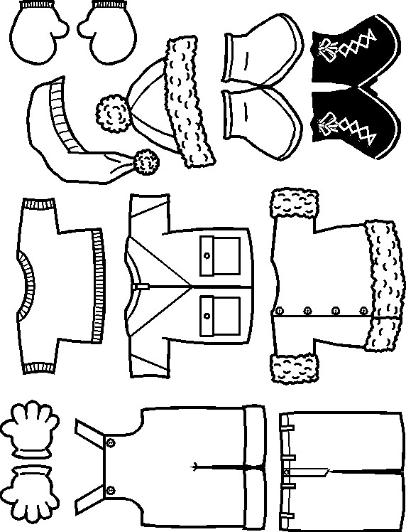 Friends Winter Clothes to color