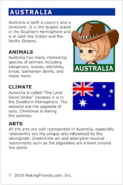 Facts about Australia - MakingFriendsMakingFriends