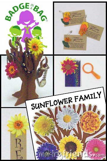Girl Scout Flower Badge in a Bag via @gsleader411