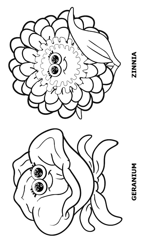 Flower Friends Coloring Page 3