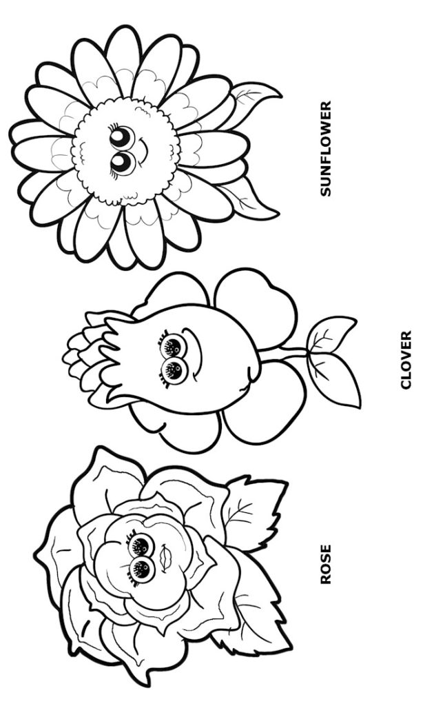 Flower Friends Coloring Page 4
