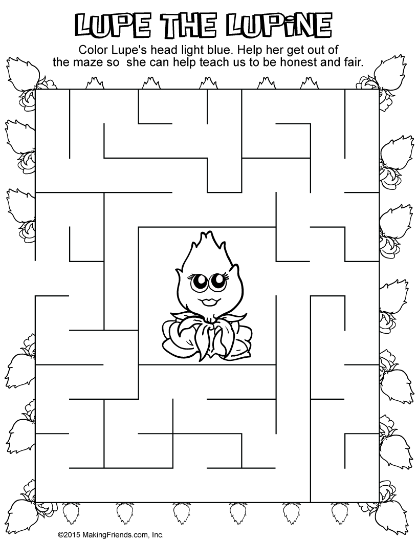 Lupe The Lupine Coloring Page Lupe The Lupine Coloring Page
