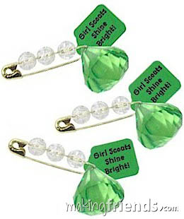 Green Diamond Girl Scout Friendship SWAP Kit via @gsleader411
