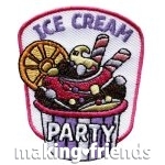 Girl Scout Ice Cream Party Patch