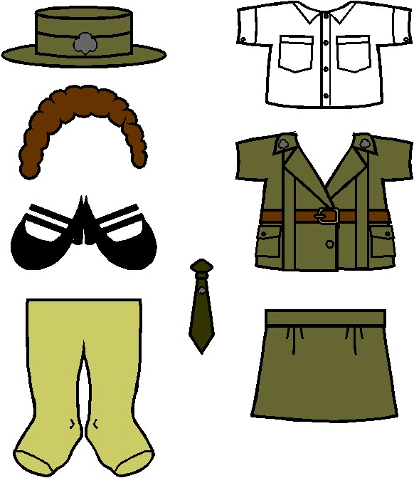 Juliette Low Paper Doll Friends in color