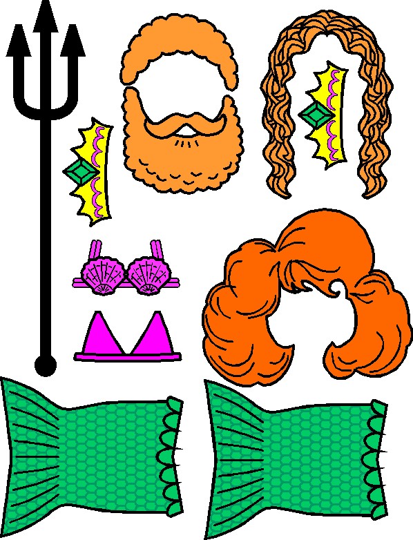 Mermaid Paper Doll Friends