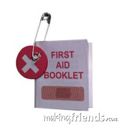 Mini First Aid Booklet Friendship Swap Kit via @gsleader411