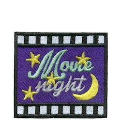 New Girl Scouts Fun Patch Go To The Movies Badge 2” Square 