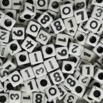 Black and White Square Number Beads