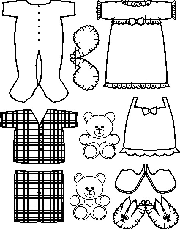 Pajama Paper Doll Friends