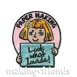 Girl Scout Paper Making Fun Patch