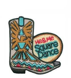 He Me Square Dance Patch