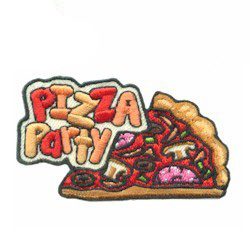 Celebration Food Fast Food IRON ON EMBROIDERED PATCH /"PIZZA PARTY/"