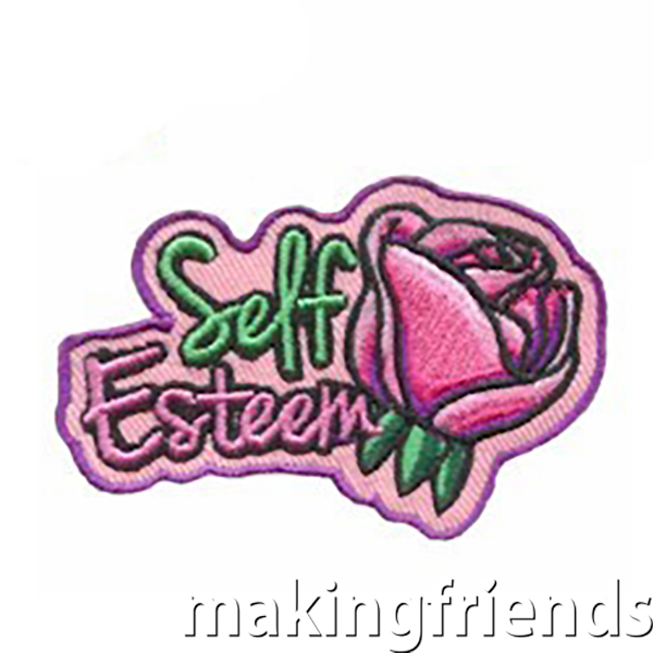 Our Self Esteem patch is a great reminder to remember the Girl Scout law* "Respect Myself and Others." $.69 each, free shipping available #makingfriends #selfesteem #respect #respectmyselfandothers #girlscouts #girlscoutslaw #respectmyself via @gsleader411