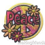 girl scouts peac fun patch $.69 each free shipping available