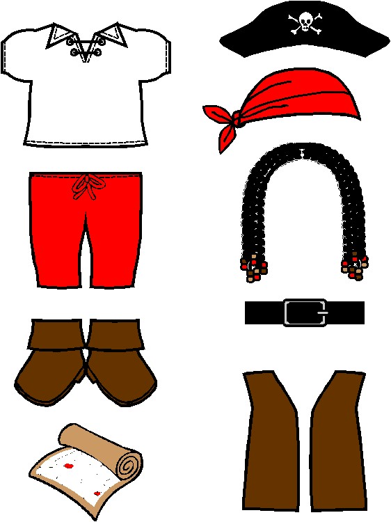 Pirate Paper Doll Friends