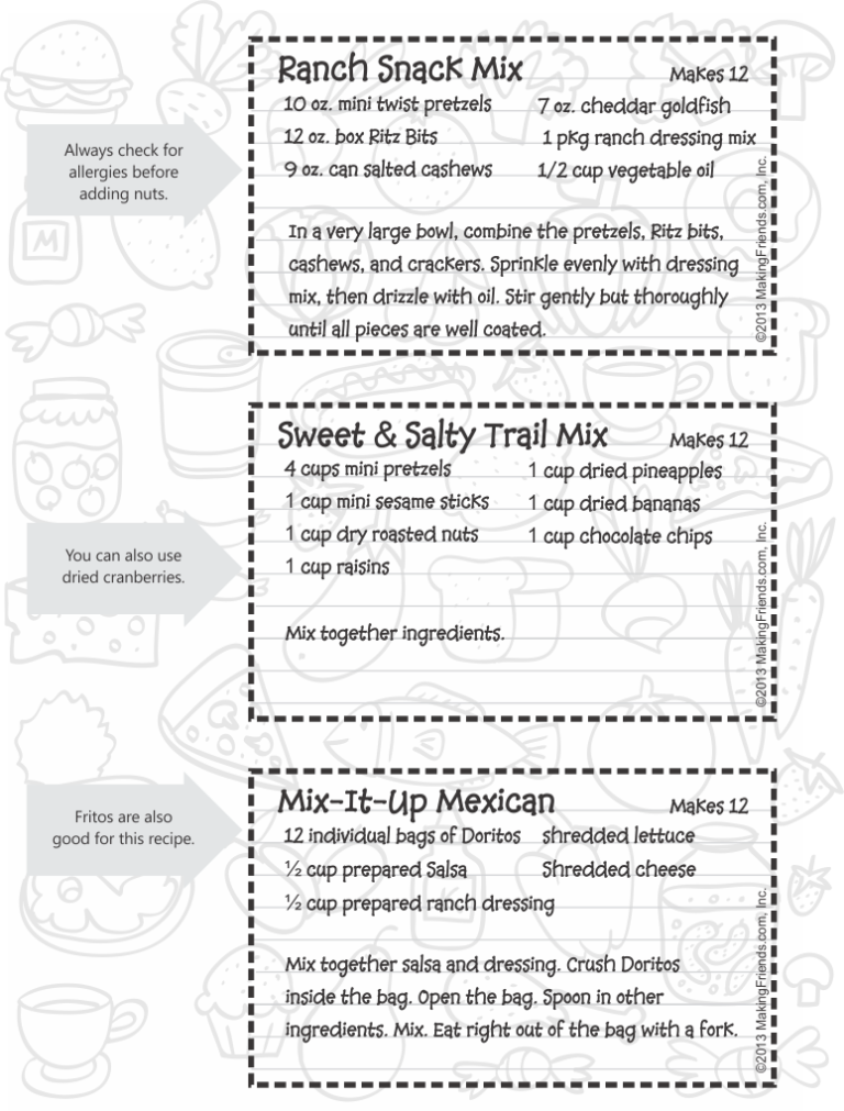 Snacks To Go Recipes