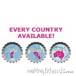 International Bottle Cap Map Girl Scout Friendship SWAP Kit via @gsleader411
