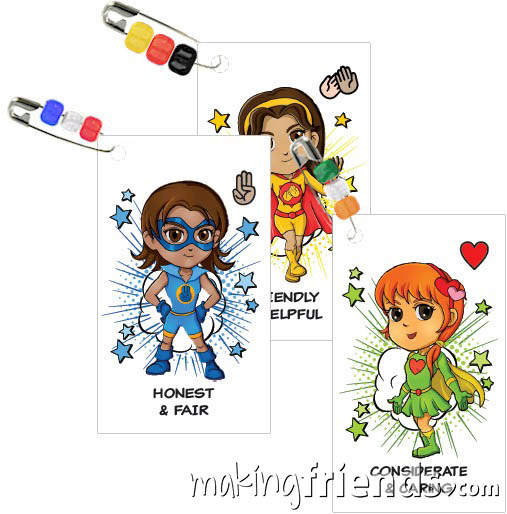 Superhero Girl Scout Friendship SWAP Kit via @gsleader411