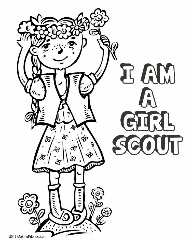 Girl Scout Promise Coloring Page