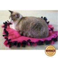 Fleece pillow for cats Girl Scout community service project