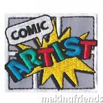 Girl Scouts Comic artist fun patch $.69 each free shipping available