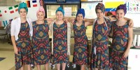 Our girls made these dresses and head wraps for our international food festival aka tasting tea we represented Haiti. We are a 1st year cadette troop. We are troop 30770 community 202 council 638