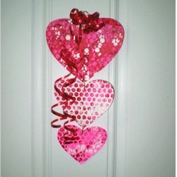 Bubble Wrap Valentine Mobile