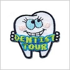 The "Dentist Tour" Patch from MakingFriends®.com is a way to remind the wearer your trip to the dentist does not have to be scary. Help make it a fun, memorable experience with a colorful patch as the reward. via @gsleader411