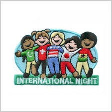 International Night Girl Scout Fun Patch