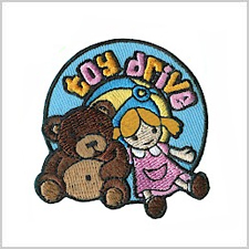 Toy Drive Patch. This is the perfect patch for Toys for Tots or any other toy drive your troop participates in. The Toy Drive Patch is available at MakingFriends®.com. via @gsleader411