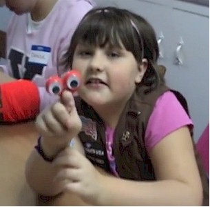 Girl Scout Brownie Making Friends Badge