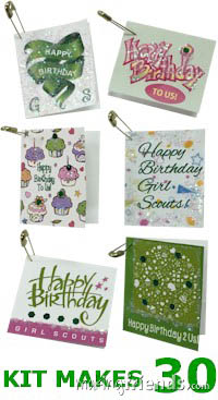 Mini Birthday Card Friendship Swap Kit. March 12th is the Birthday of Girl Scouting*. Scouts all over the United States celebrate this day in 1912 when Juliette Low officially registered the organization's first 18 girl members in Savannah, Georgia. Make these Birthday Cards from MakingFriends®.com to swap with other scouts to commemorate this great day. Our page Scout Holidays has more ideas to plan your celebration. via @gsleader411