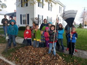 Girl Scout fall community service