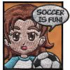 Soccer Girl Scout Fun Patch