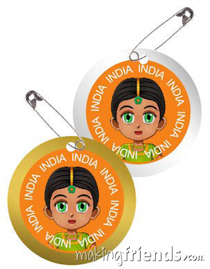 Featuring traditional clothing from India. No scissors or glue needed. Kit makes 24. #makingfriends #gsmakingfriends #girlscoutswaps #swaps #girlscouts #scouts #girlscoutleader #thinkingday #worldthinkingday via @gsleader411