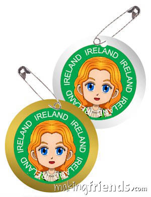 Kit makes 24 swaps featuring traditional Irish clothing for your troop or service unit International or Thinking Day event. #makingfriends #gsmakingfriends #girlscoutswaps #swaps #girlscouts #scouts #girlscoutleader #thinkingday #worldthinkingday via @gsleader411