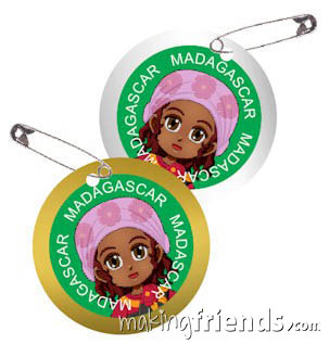 Features traditional Madagascar costume. No scissors or glue needed. Kit makes 24. #makingfriends #gsmakingfriends #girlscoutswaps #swaps #girlscouts #scouts #girlscoutleader #thinkingday #worldthinkingday via @gsleader411
