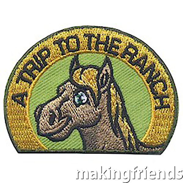 Plan a trip to the ranch! Explore the ranch, ride a horse and have this patch from MakingFriends®.com as a memory. #makingfriends #gspatch #ranch via @gsleader411